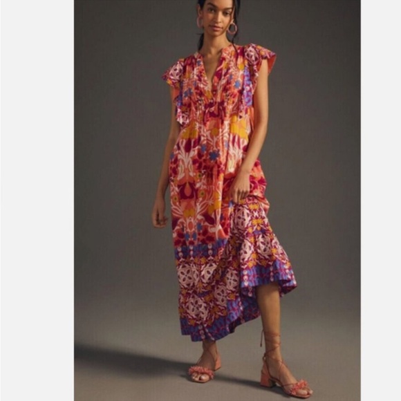 Anthropologie Maeve The Cassandra Maxi Dress Size Large NWT - Picture 1 of 14